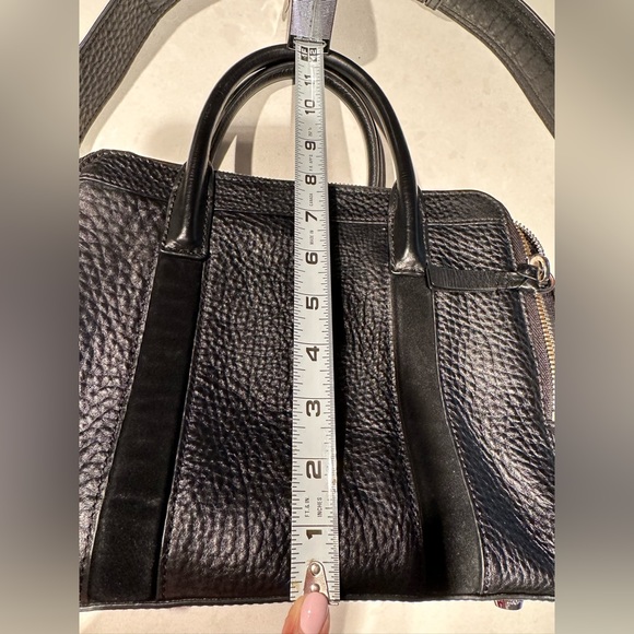 Mackage Black leather and suede handbag - Picture 4 of 8